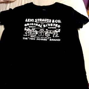 Levi Strauss and co black t shirt